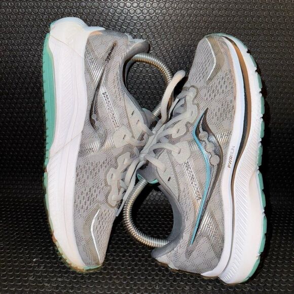 Saucony Omni 20 Gray Mint Green Running Athletic Comfort Shoes Women’s Size 7 - Picture 4 of 8